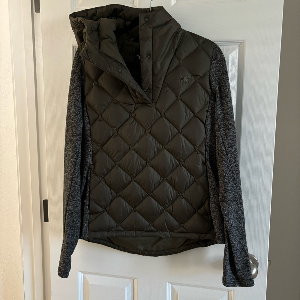 The North Face mixed media puffer